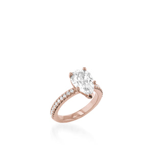 Essence 3-Carat Pear Shaped Engagement Ring