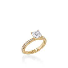 Load image into Gallery viewer, Essence Princess Cut White Gold Engagement Ring
