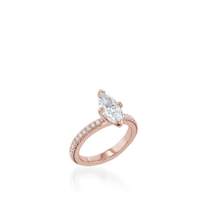 Essence Marquise Yellow Gold Engagement Ring