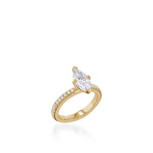 Essence Marquise White Gold Engagement Ring