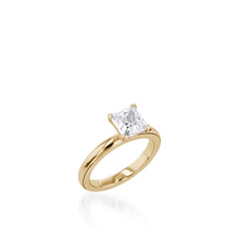 Load image into Gallery viewer, Essence Solitaire Princess Cut Yellow Gold Engagement Ring
