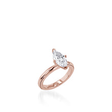 Load image into Gallery viewer, Essence Solitaire Marquise Yellow Gold Engagement Ring
