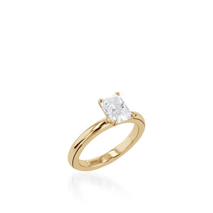 Essence Solitaire Radiant Yellow Gold Engagement Ring