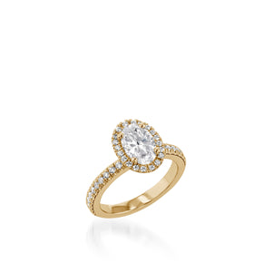 Majesty Oval White Gold Engagement Ring