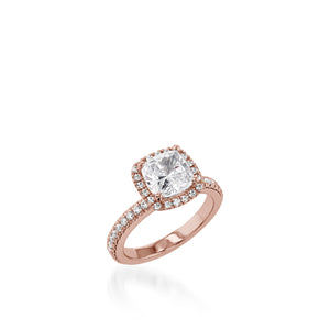 Majesty Cushion White Gold Engagement Ring