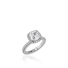 Load image into Gallery viewer, Majesty Cushion White Gold Engagement Ring
