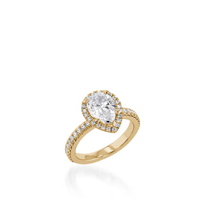 Majesty Pear Yellow Gold Engagement Ring