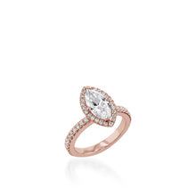 Load image into Gallery viewer, Majesty Marquise Yellow Gold Engagement Ring
