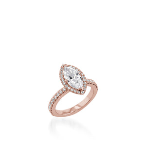 Majesty Marquise Yellow Gold Engagement Ring