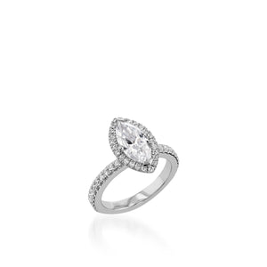 Majesty Marquise White Gold Engagement Ring