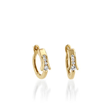 Load image into Gallery viewer, Venture Diamond Hoop Earrings
