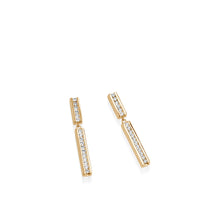 Load image into Gallery viewer, Lines Dangle Diamond Earrings
