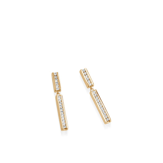 Lines Dangle Diamond Earrings