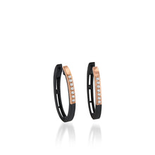Load image into Gallery viewer, Duplex Pave Hoop Earrings
