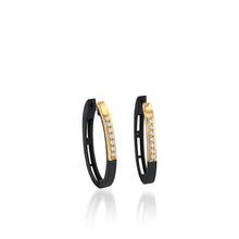 Load image into Gallery viewer, Duplex Pave Hoop Earrings

