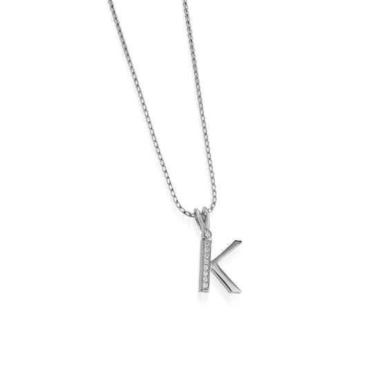 Initial K Diamond Pendant