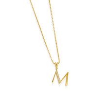 Load image into Gallery viewer, Initial M Diamond Pendant
