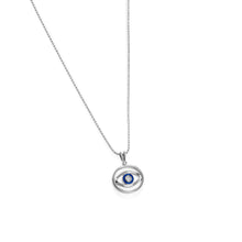 Load image into Gallery viewer, Evil Eye Diamond Medallion Pendant
