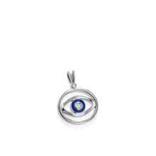 Load image into Gallery viewer, Evil Eye Diamond Medallion Pendant
