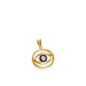 Evil Eye Diamond Medallion Pendant