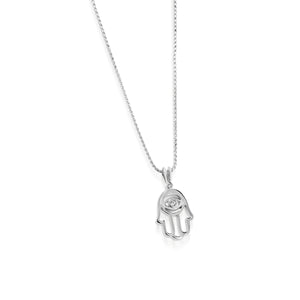 Hamsa Diamond  Medallion Pendant