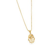 Load image into Gallery viewer, Hamsa Diamond  Medallion Pendant
