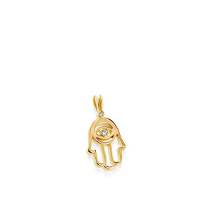 Hamsa Diamond  Medallion Pendant