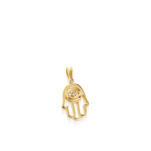 Hamsa Diamond  Medallion Pendant