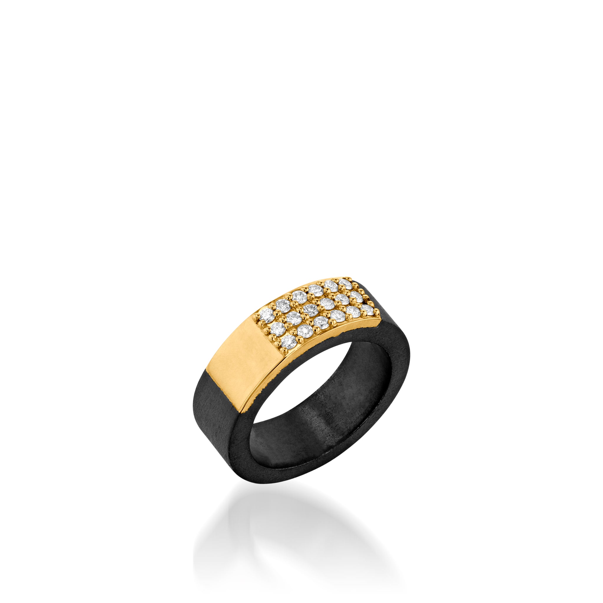 Duplex Wide Pave Diamond Ring – John Atencio