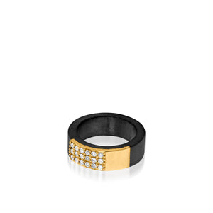 Duplex Wide Pave Ring