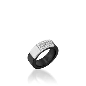 Duplex Wide Pave Ring