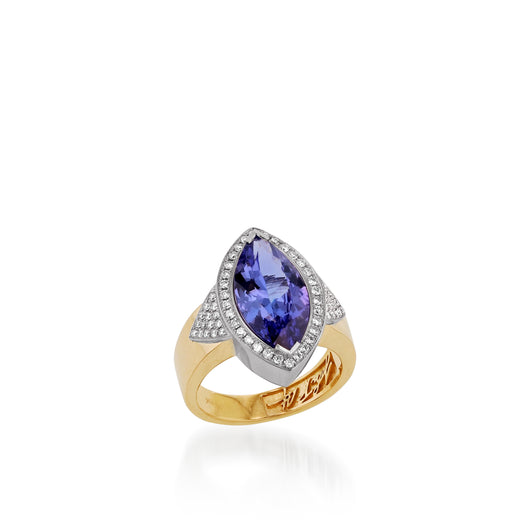 Signature Marquise Tanzanite and  Diamond Ring