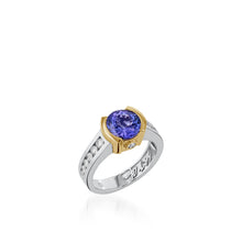 Load image into Gallery viewer, Signature Round Tanzanite and Diamond Ring
