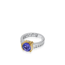 Load image into Gallery viewer, Signature Round Tanzanite and Diamond Ring
