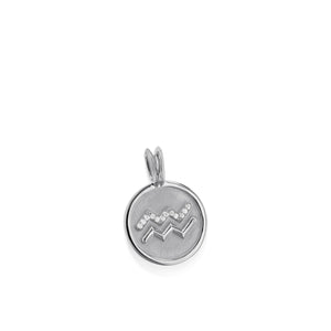 Aquarius Zodiac Medallion Pendant