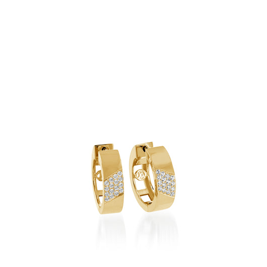 Havana Pave Diamond Hoop Earrings