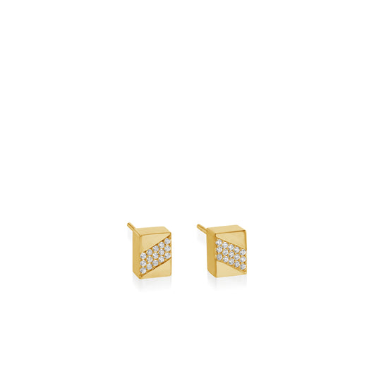 Havana Pave Diamond Stud Earrings