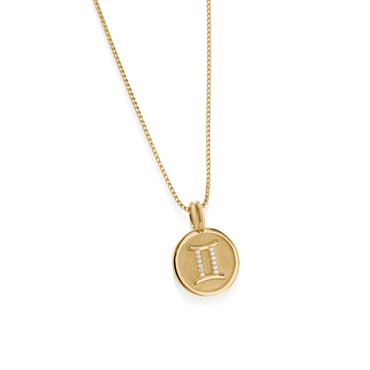 Gemini Zodiac Medallion Pendant