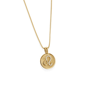 Leo Zodiac Medallion Pendant