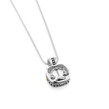 Load image into Gallery viewer, Libra Silver Zodiac Medallion Pendant
