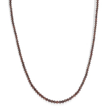 Load image into Gallery viewer, Tempo Rustic Red Diamond 4mm Bead Necklace
