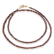 Load image into Gallery viewer, Tempo Rustic Red Diamond 4mm Bead Necklace

