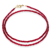 Load image into Gallery viewer, Tempo Ruby 3mm Bead Necklace

