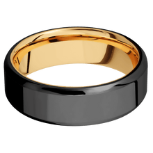 Load image into Gallery viewer, Zirconium + Polish , Polish Finish + 14K Yellow Gold
