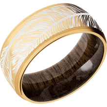 Load image into Gallery viewer, 14K Yellow Gold + Satin , Satin Finish + Walnut

