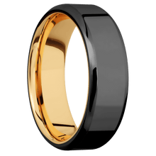Load image into Gallery viewer, Zirconium + Polish , Polish Finish + 14K Yellow Gold
