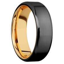 Load image into Gallery viewer, Zirconium + Bead , Polish Finish + 14K Yellow Gold

