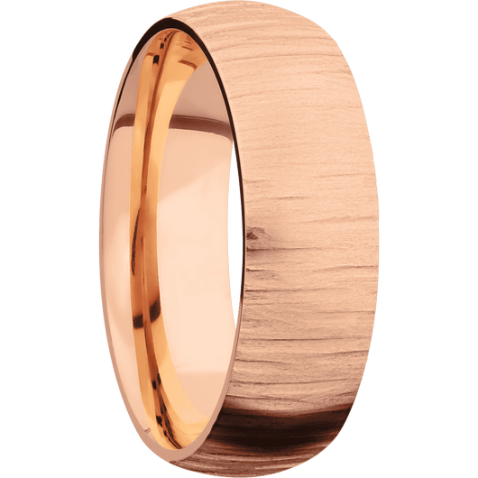 14K Rose Gold + Treebark1 Finish