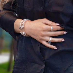 Arrivo Trillion Ring with Pave Diamonds