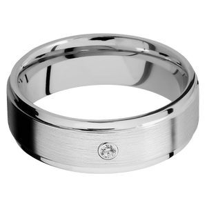 14K White Gold + Satin , Polish Finish